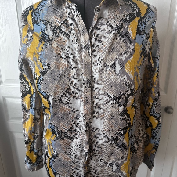 Brax Feel Good snakeskin button up long sleeve shirt - Picture 11 of 12